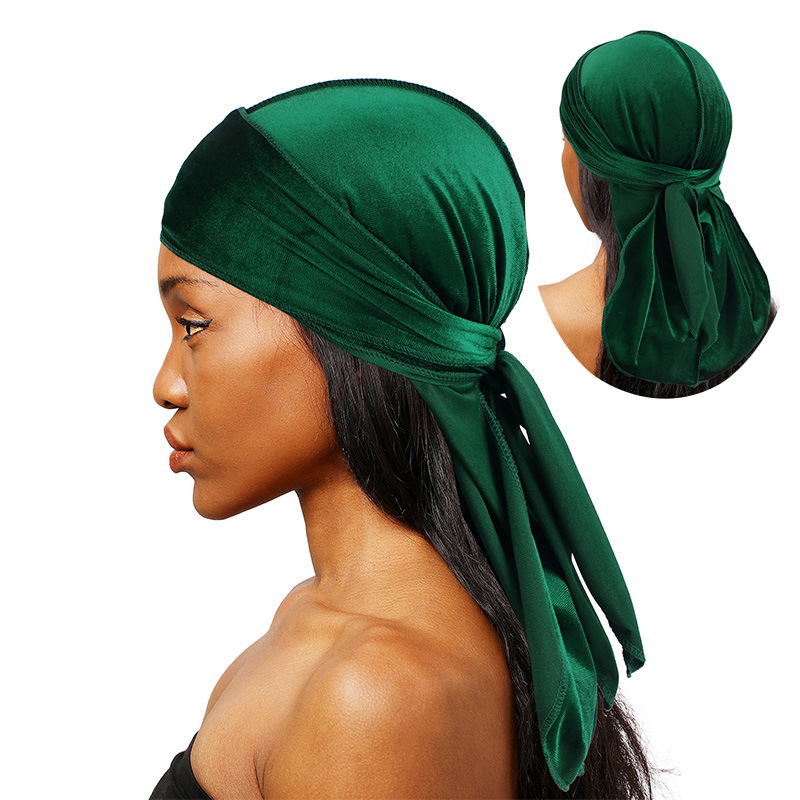 Men'S Fashion With Hat - Unisex mężczyźni kobiety aksamitne Durags chustka