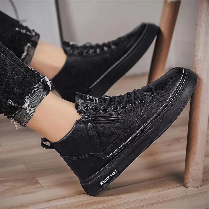 Mens Fashion Trainers - Buty męskie Moda Wysokie trampki PU