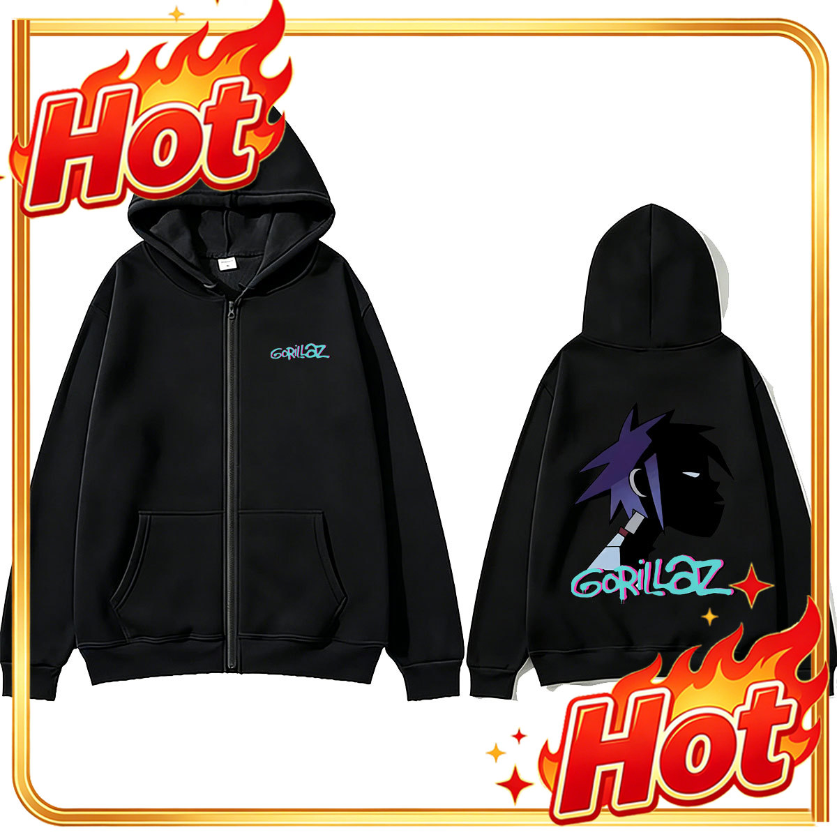 Bluza z kapturem i zamkiem bły – Mens Fashion Zip Up Hoodies recenzja i cena