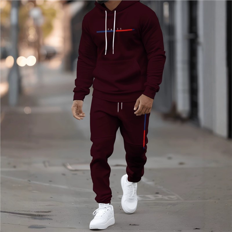 Męski dres z kapturem i spodni – Mens Fashion Clothes recenzja i cena
